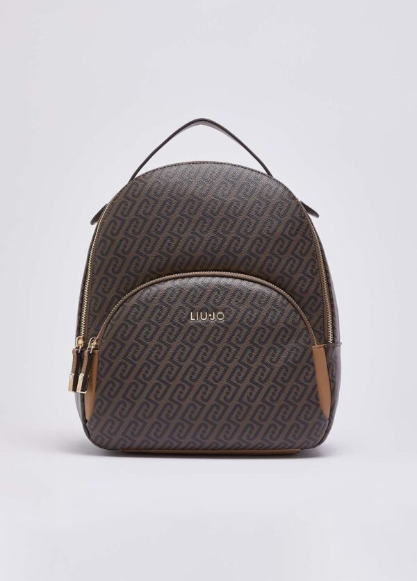 Mochila Manhattan M Monograma Liu Jo Camel AF6209-E1137-81140 - imagem 2