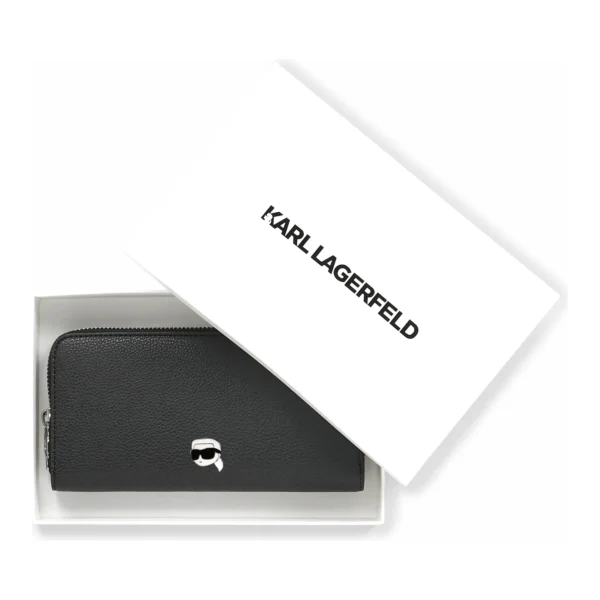 Carteira Ikon Pebble Karl Lagerfeld Preta B4W32028-999