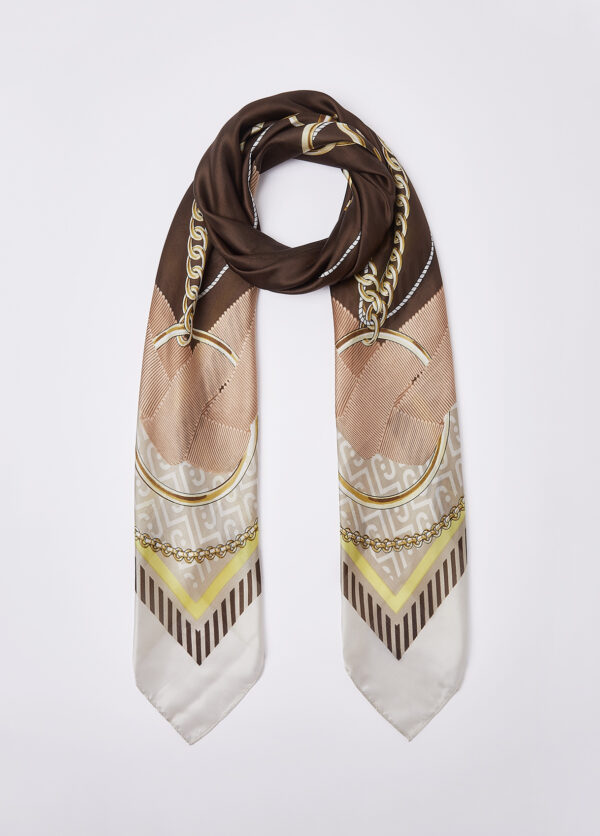 Scarf with ribbons