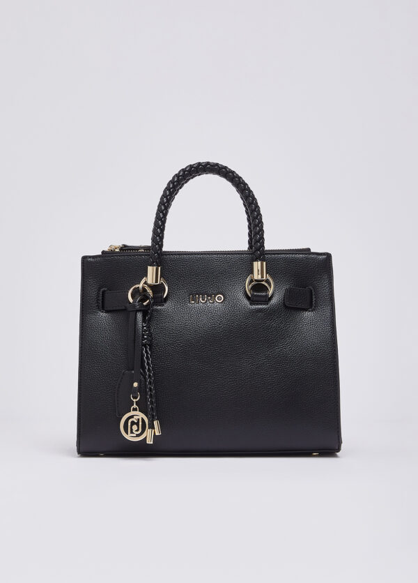 Bolsa pequena tipo pasta com pingentes