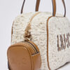 Bolsa bowling média com detalhes em renda