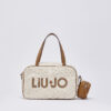Bolsa bowling média com detalhes em renda