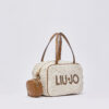 Bolsa bowling média com detalhes em renda