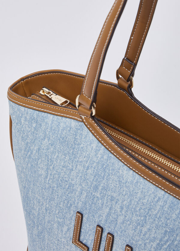 Bolsa grande de tecido jeans LIU JO