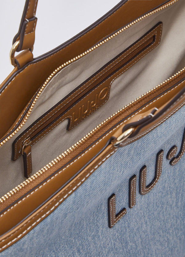 Bolsa grande de tecido jeans LIU JO
