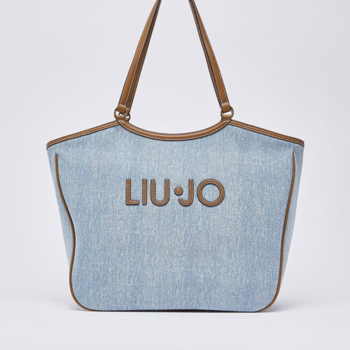 Bolsa grande de tecido jeans LIU JO