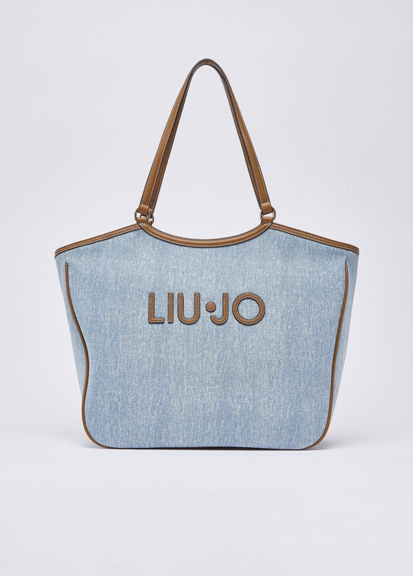Bolsa grande de tecido jeans LIU JO