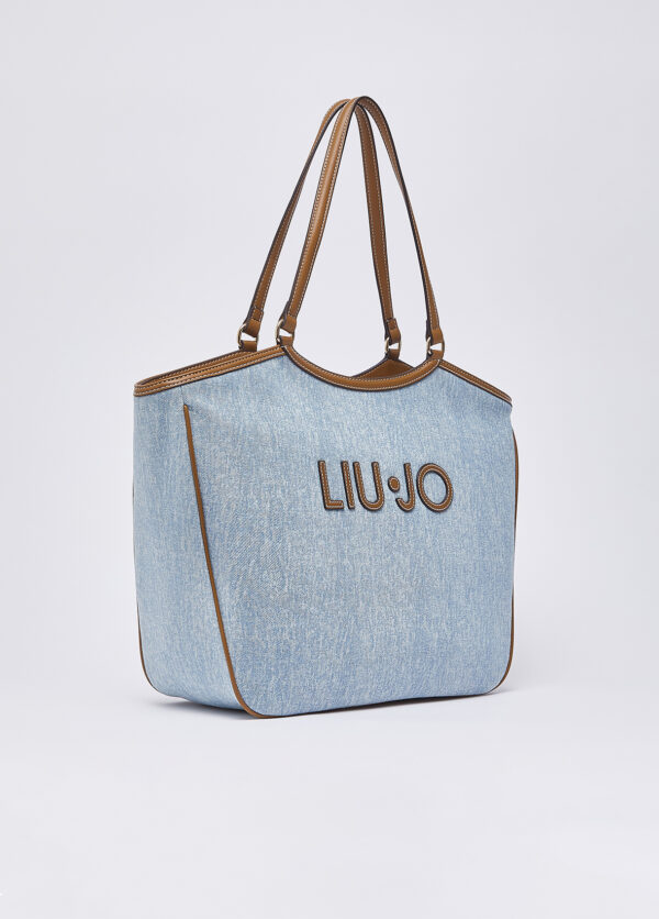 Bolsa grande de tecido jeans LIU JO