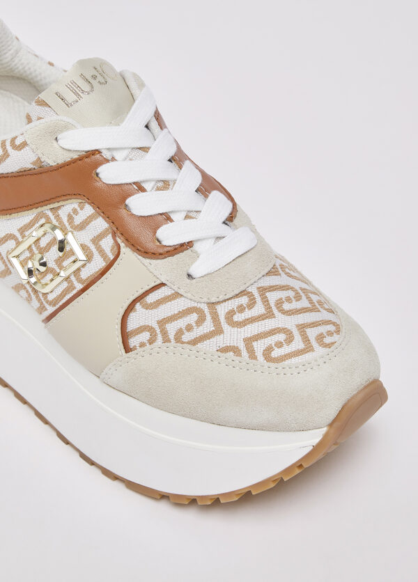Tênis superplataforma com monograma em jacquard  LIU JO