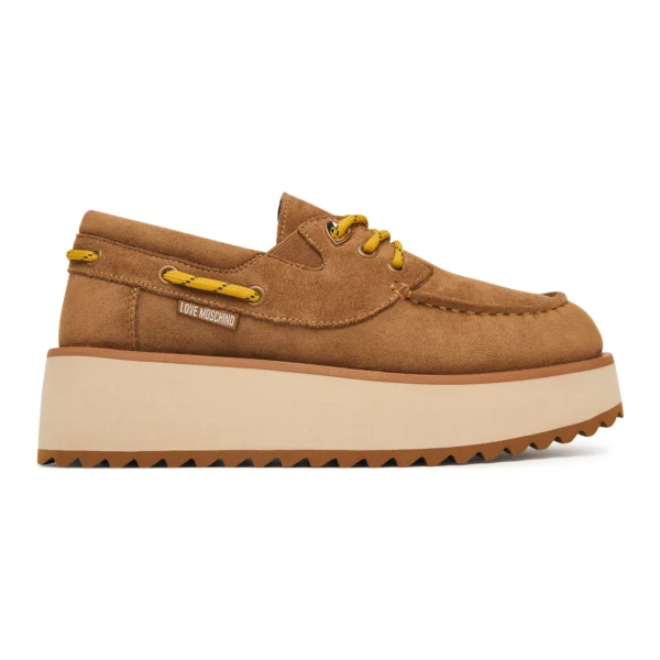 Sapatos de Vela com Plataforma Love Moschino Conhaque JA10036I0PJAW210