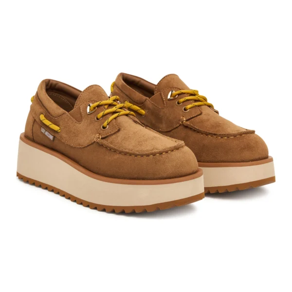 Sapatos de Vela com Plataforma Love Moschino Conhaque JA10036I0PJAW210