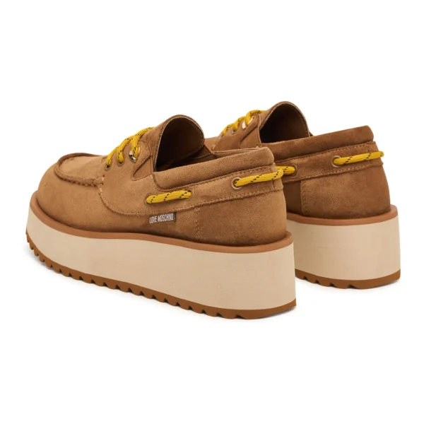Sapatos de Vela com Plataforma Love Moschino Conhaque JA10036I0PJAW210