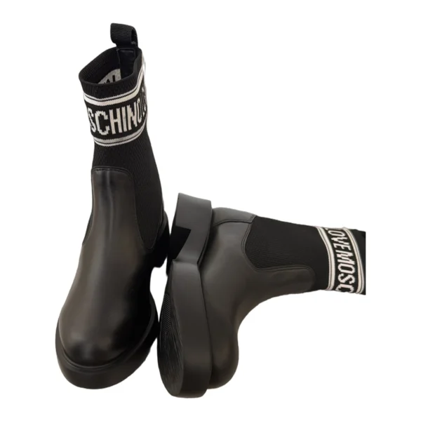 Botins com Meia Love Moschino Preto JA24084G0PIYB00A