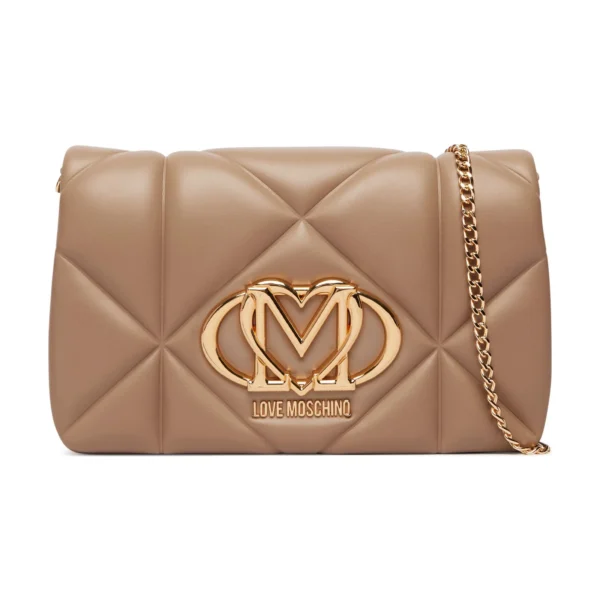 Mala Clutch Love Moschino Areia JC4043PP0PLC0105