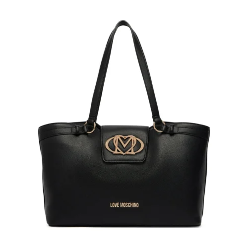 JC4206PP0PKB0000-01 Mala Shopper Love Moschino Preta JC4206PP0PKB0000