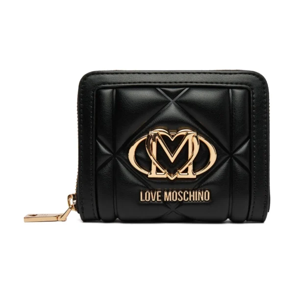 Carteira Compacta Matelassé Love Moschino Preta JC5641PP0PLC0000