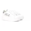 Sapatilhas Anakapri Signature Karl Lagerfeld Branco e Prateado KL63516S-01S